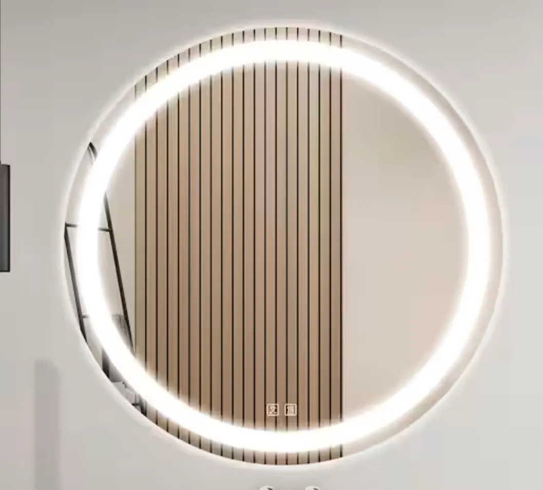 36 in. Round Frameless LED Bathroom Vanity Mirror